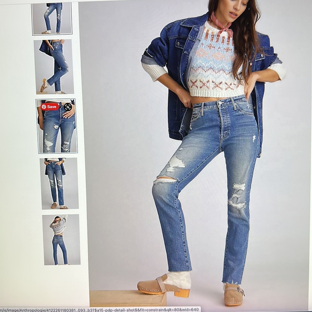 MOTHER The Trickster Ultra High-Rise Straight Jeans